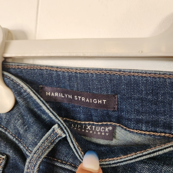 NYDJ Marilyn Straight Crockett Jeans Blue Medium Wash New NWT Size 24W Stretch - Picture 5 of 10